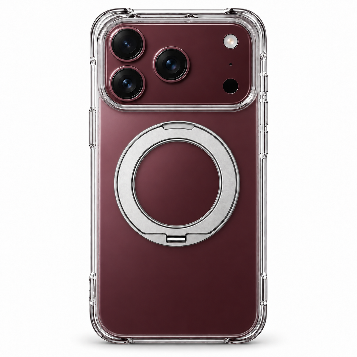 Premium iPhone Case Gradient Magnetic Rotating Folding Stand Foldable Cover Hinge Protection Shockproof Anti Drop Durable Slim Protective Phone Cover Case
