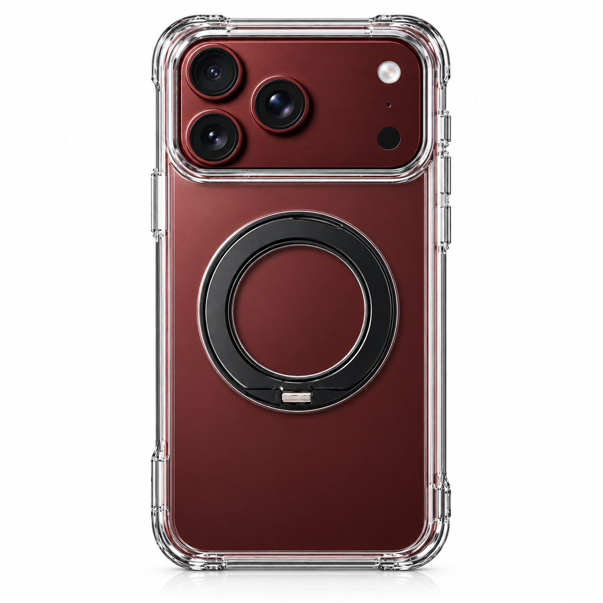 Premium iPhone Case Gradient Magnetic Rotating Folding Stand Hinge Shockproof Slim Durable Anti Drop Protective Tough Stylish Phone Cover Case with Grip