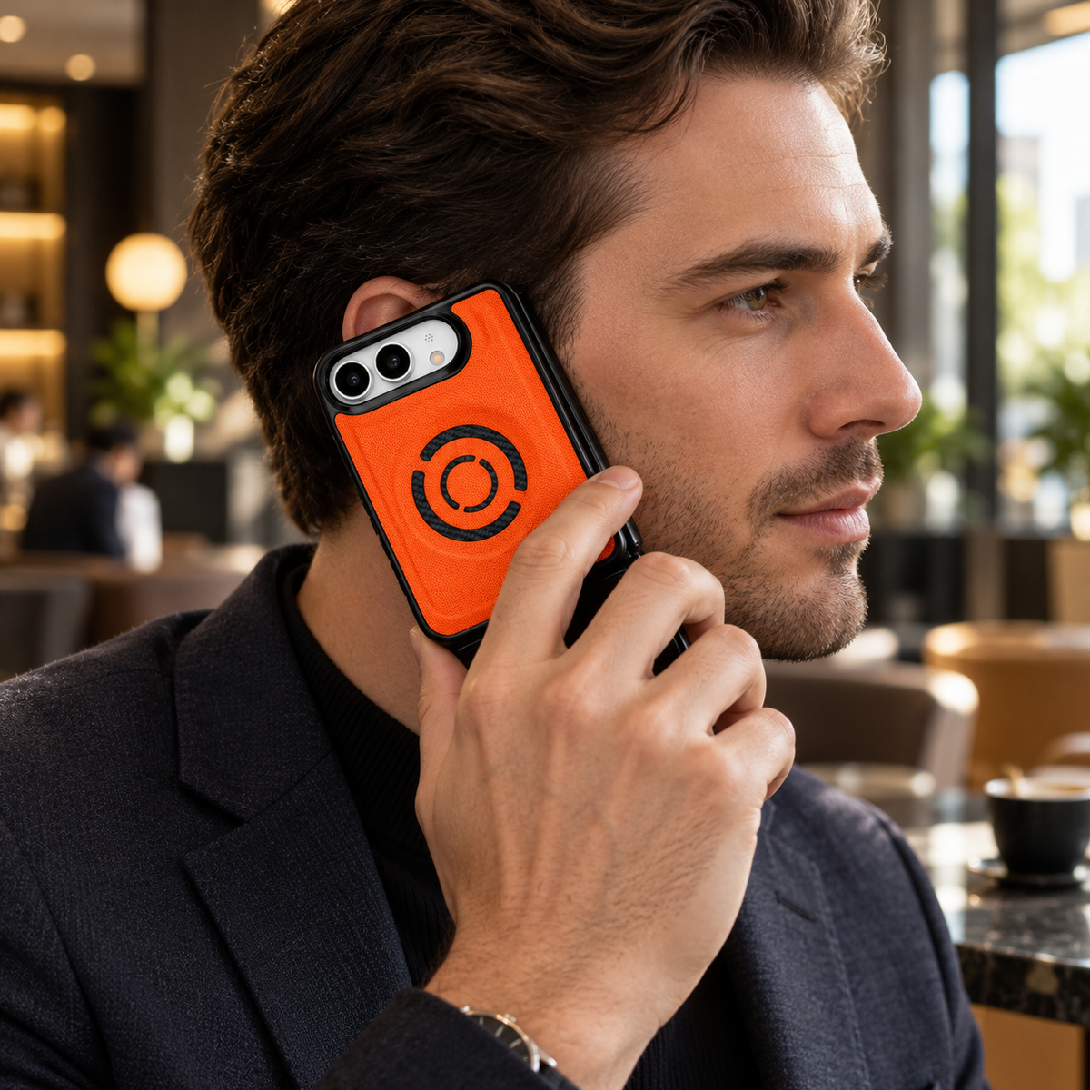 Premium iPhone Case Hard PC Artificial Leather MagSafe Magnetic Wireless Charging Foldable Cover Shockproof Bumper Slim Durable Protective Phone Cover Case