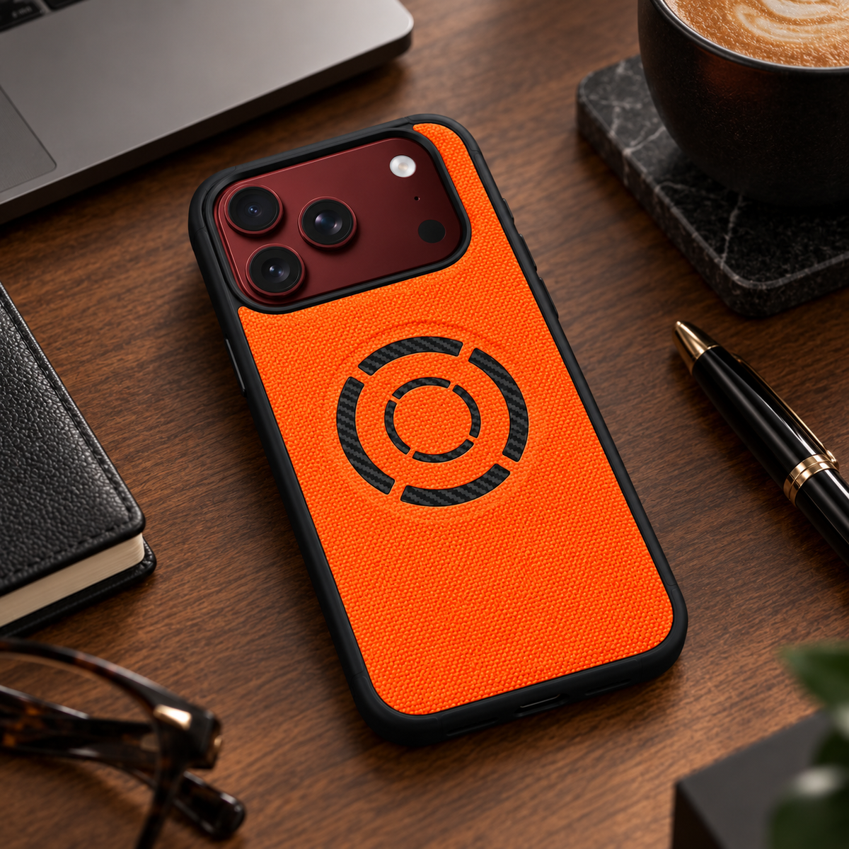 Premium iPhone Case Hard PC Artificial Leather MagSafe Magnetic Wireless Charging Foldable Cover Shockproof Bumper Slim Durable Protective Phone Cover Case