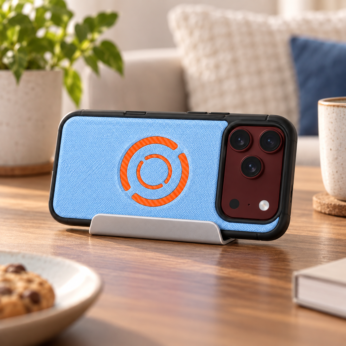 Premium iPhone Case Hard PC Artificial Leather MagSafe Magnetic Wireless Charging Foldable Cover Shockproof Bumper Slim Durable Protective Phone Cover Case