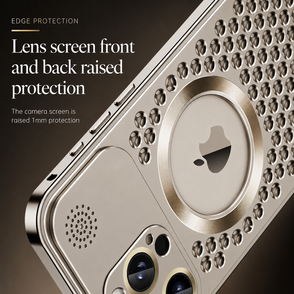 Premium iPhone Case Heat Dissipation Magnetic Aluminum Cover MagSafe Compatible Dual Layer Shockproof Slim Scratch Resistant Protective Finish Designs