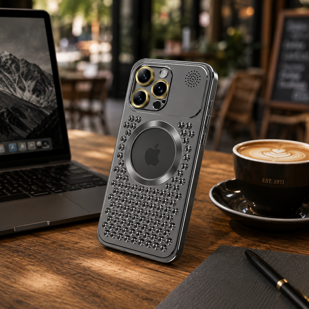Premium iPhone Case Heat Dissipation Magnetic Aluminum Cover MagSafe Compatible Dual Layer Shockproof Slim Scratch Resistant Protective Finish Designs