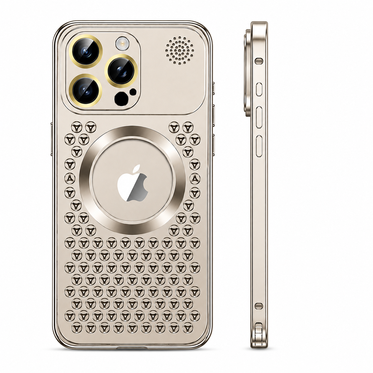 Premium iPhone Case Heat Dissipation Magnetic Aluminum Cover MagSafe Compatible Dual Layer Shockproof Slim Scratch Resistant Protective Finish Designs