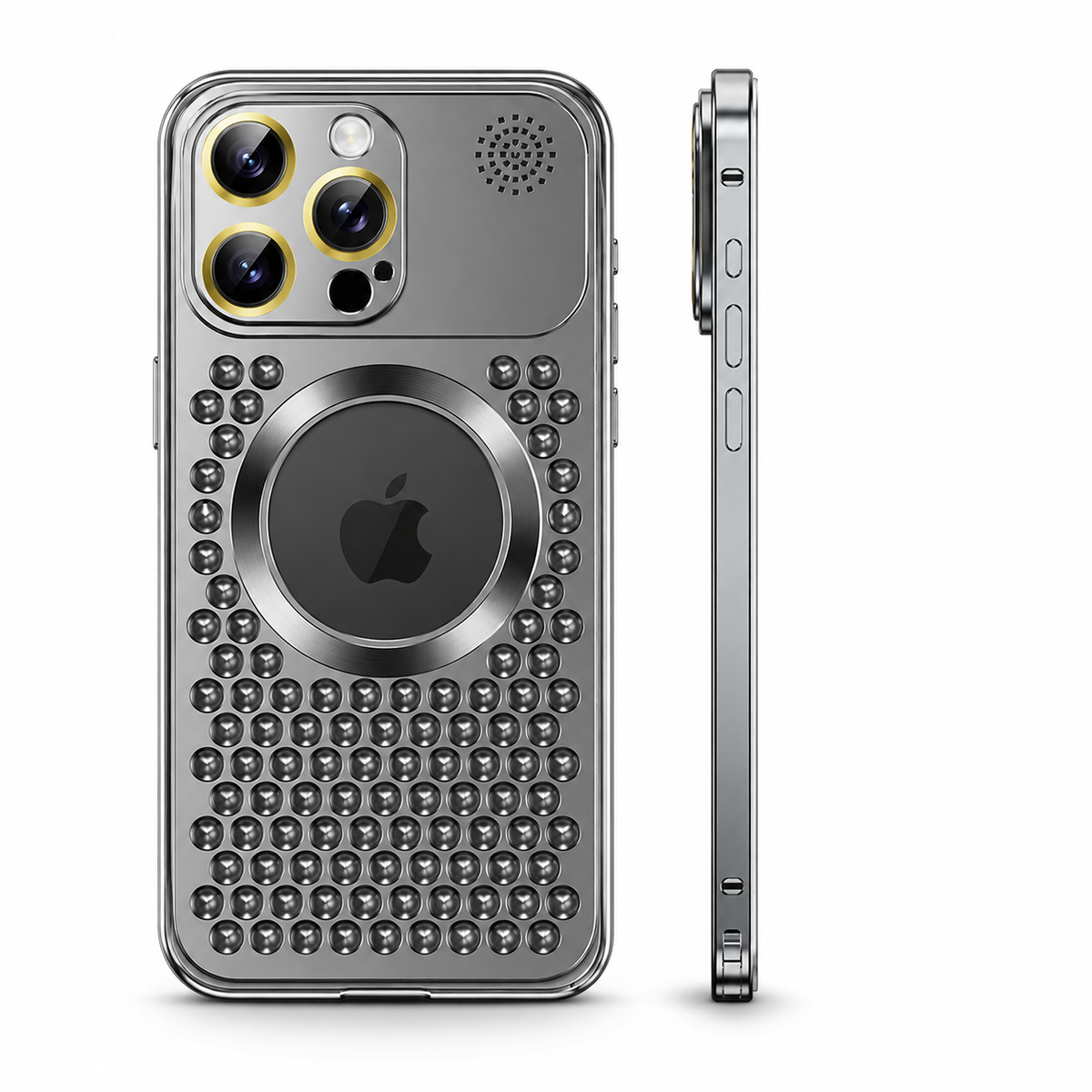 Premium iPhone Case Heat Dissipation Magnetic Aluminum Cover MagSafe Compatible Dual Layer Shockproof Slim Scratch Resistant Protective Finish Designs