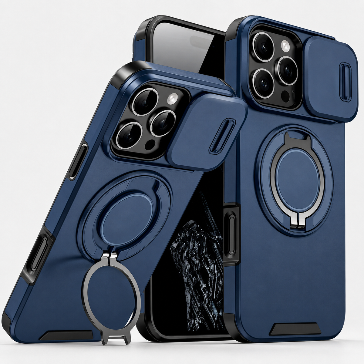 Premium iPhone Case Heavy Duty Armor Shockproof Magnetic Car Mount Stand Holder Anti Drop Rugged Slim Durable Tough Full Protective Phone Cover Shell Case