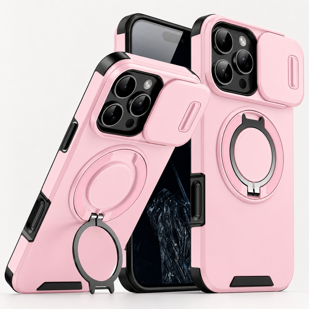 Premium iPhone Case Heavy Duty Armor Shockproof Magnetic Car Mount Stand Holder Anti Drop Rugged Slim Durable Tough Full Protective Phone Cover Shell Case