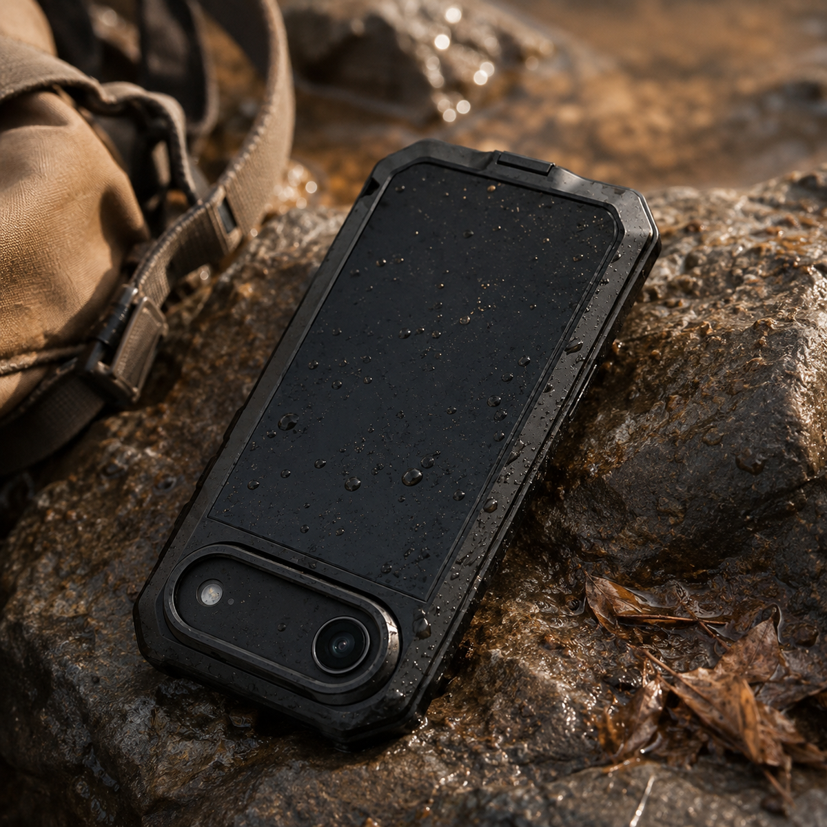 Premium iPhone Case Heavy Duty Metal Shockproof Built In Glass Screen Protector TPU PC Armor Anti Scratch Rugged Protective Cover Raised Edge Design