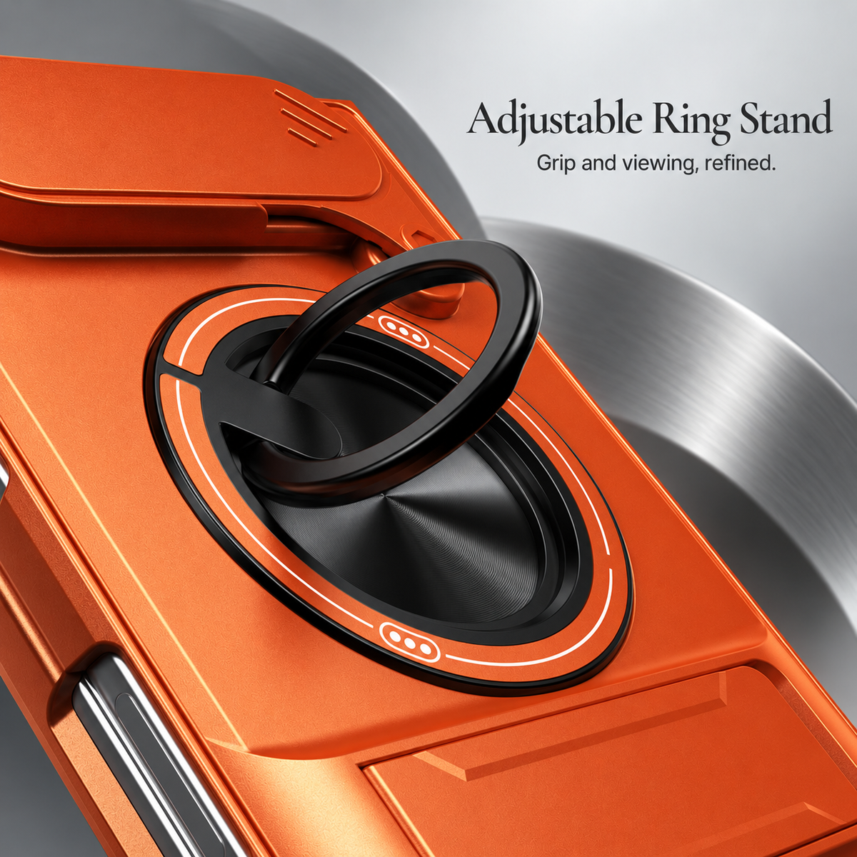 Premium iPhone Case Heavy Duty Rugged Armor Magnetic Ring Stand Slide Camera Protection Foldable Stand Cover Shockproof Tough Durable Protective Phone Case