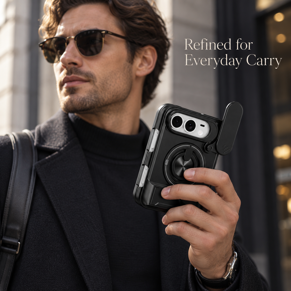 Premium iPhone Case Heavy Duty Rugged Armor Magnetic Ring Stand Slide Camera Protection Foldable Stand Cover Shockproof Tough Durable Protective Phone Case