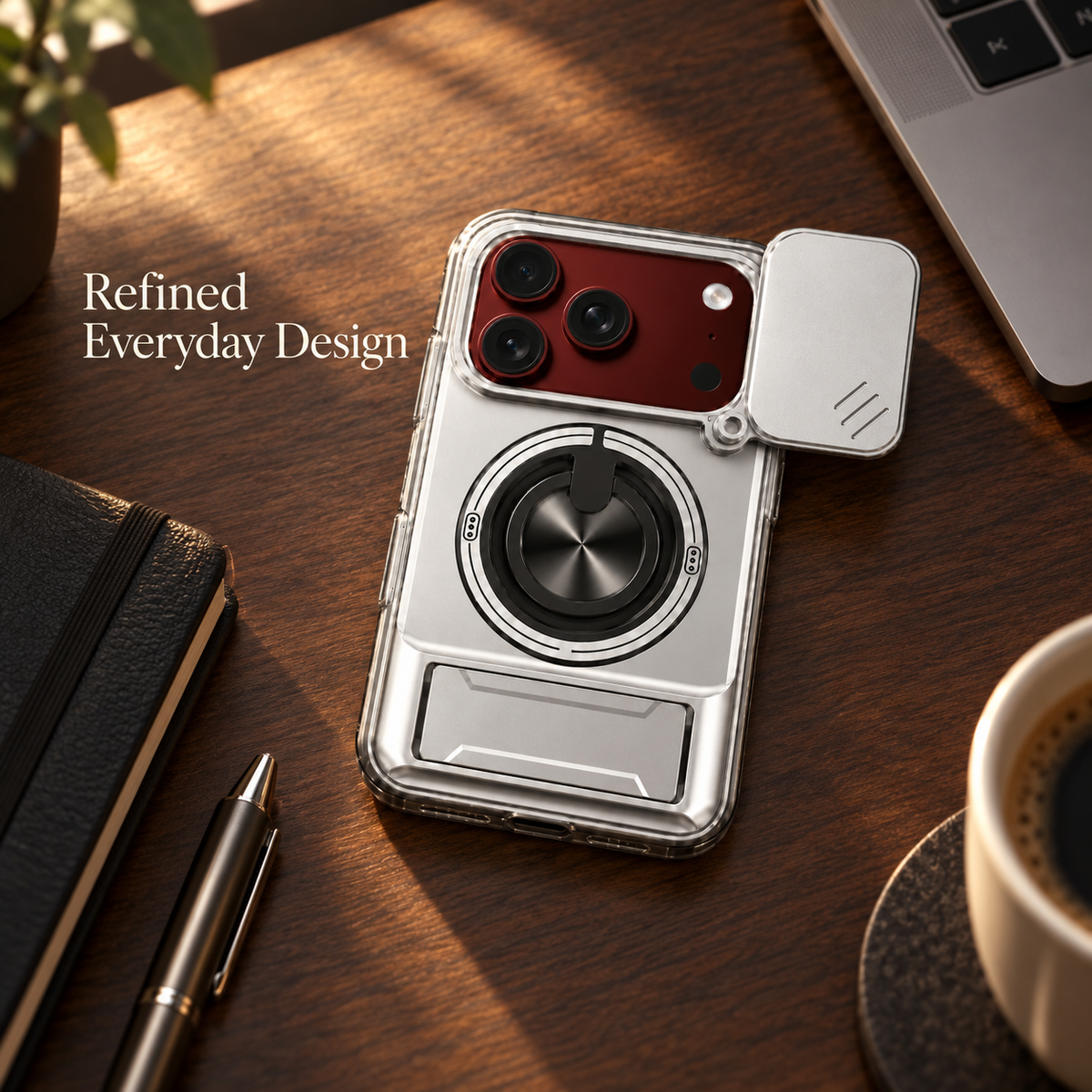 Premium iPhone Case Heavy Duty Rugged Armor Magnetic Ring Stand Slide Camera Protection Foldable Stand Cover Shockproof Tough Durable Protective Phone Case