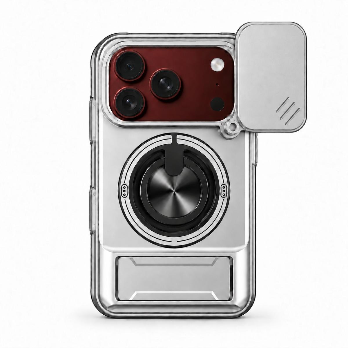 Premium iPhone Case Heavy Duty Rugged Armor Magnetic Ring Stand Slide Camera Protection Foldable Stand Cover Shockproof Tough Durable Protective Phone Case