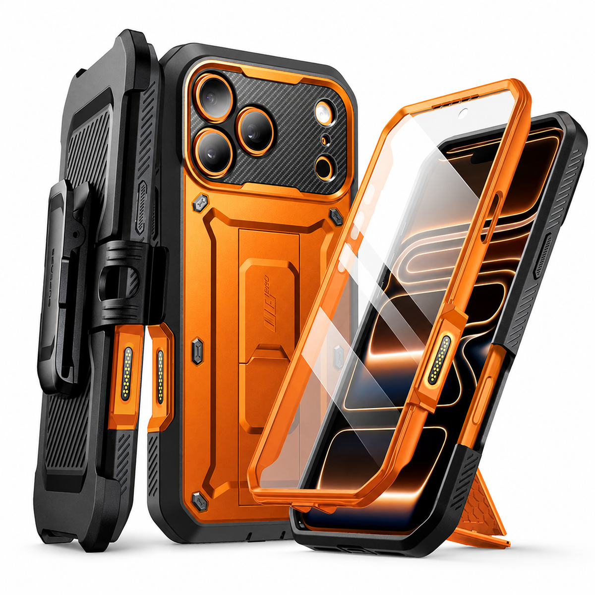 Premium iPhone Case Heavy Duty Rugged Shockproof PC TPU Full Body Protective Cover Built In Screen Protector Reinforced Bumper Tough Armor Case