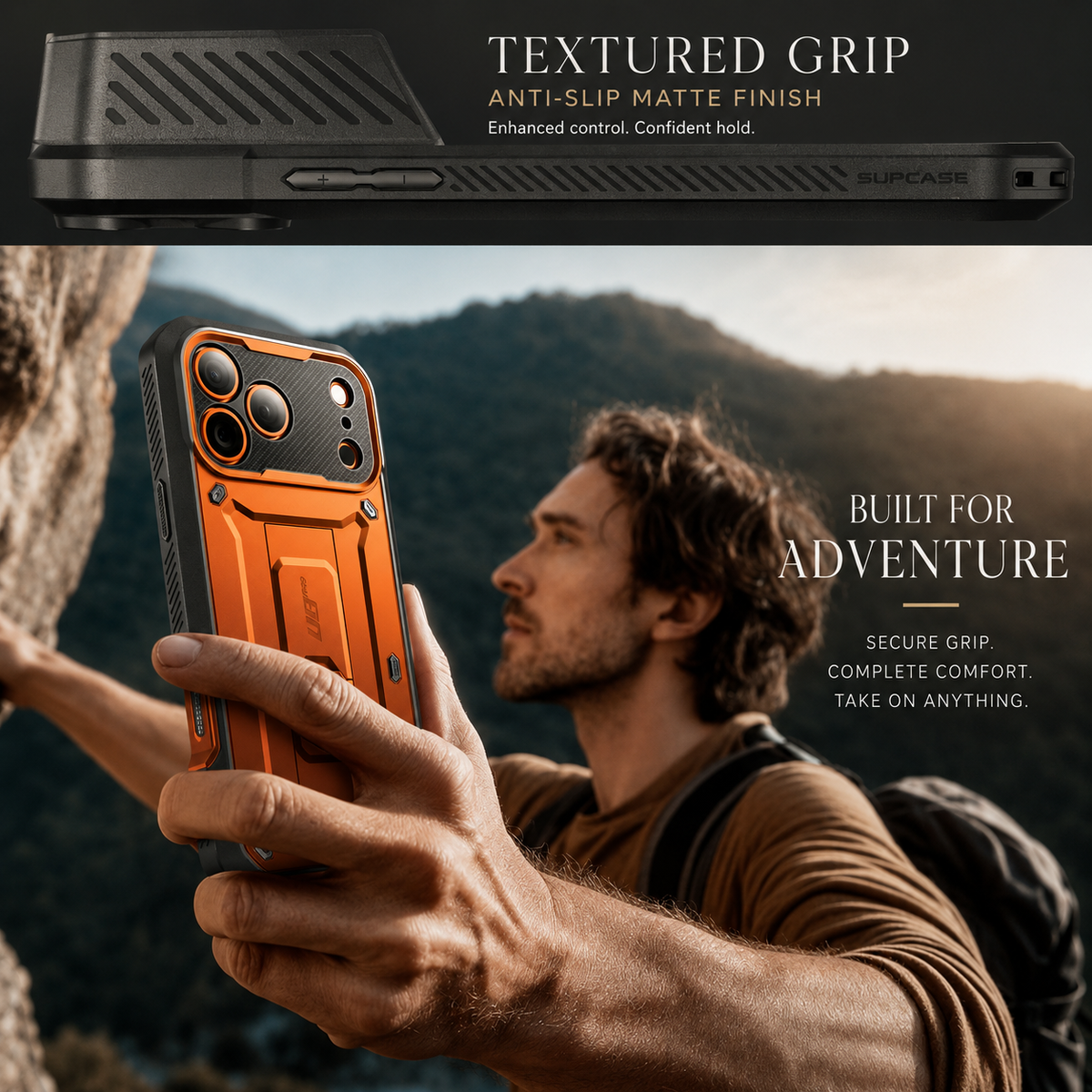 Premium iPhone Case Heavy Duty Rugged Shockproof PC TPU Full Body Protective Cover Built In Screen Protector Reinforced Bumper Tough Armor Case