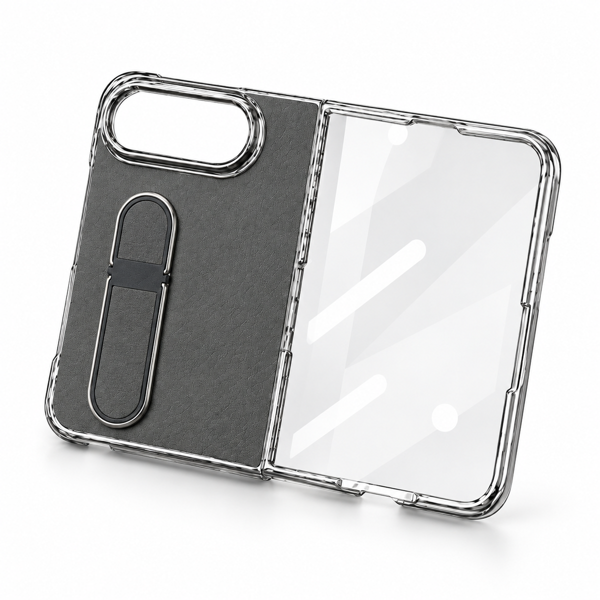 Premium iPhone Case Hidden Bar Folding Stand Foldable Cover Full Protection Shockproof Sweat Resistant Non Slip Slim Durable Protective Phone Cover Case
