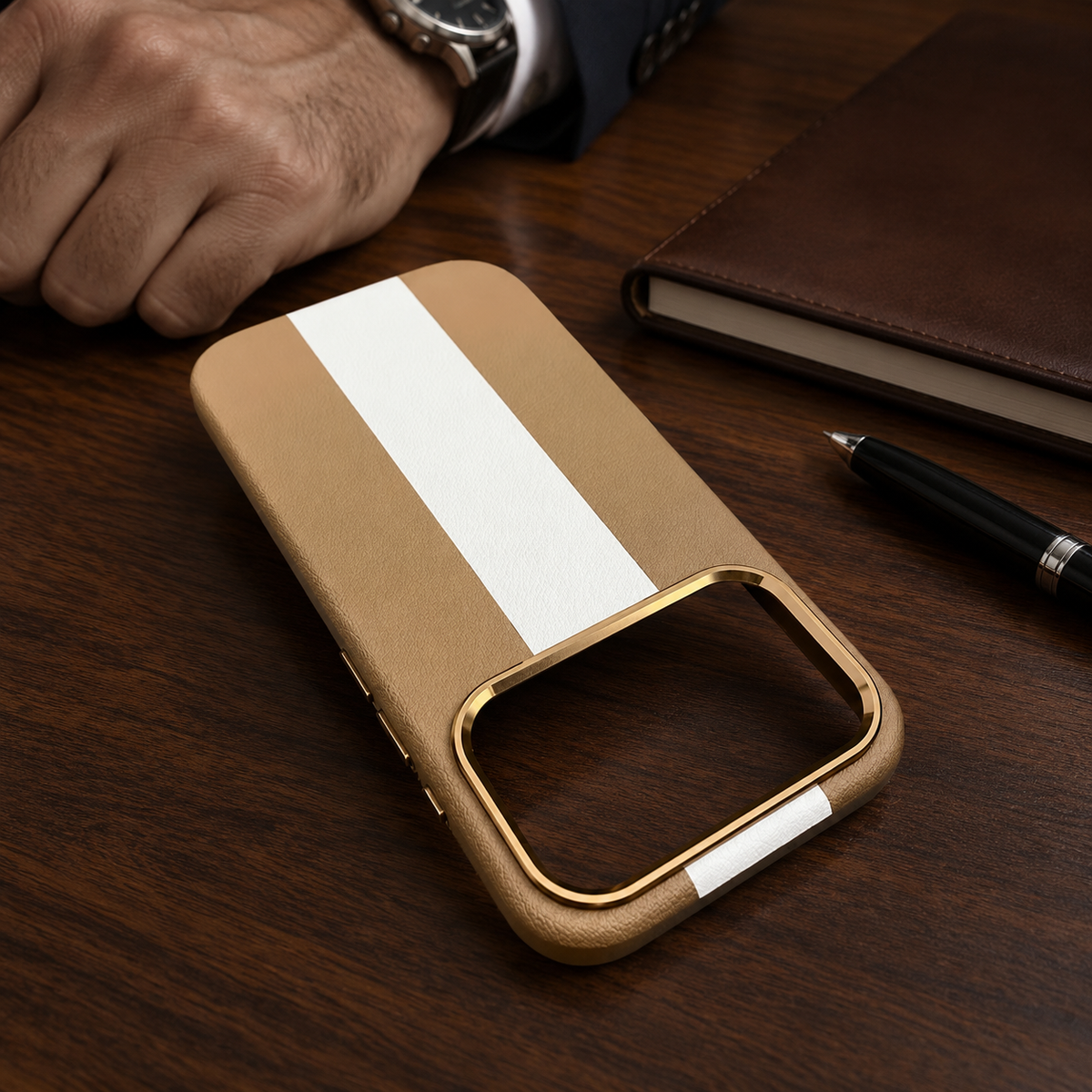 Premium iPhone Case High End Business Leather MagSafe Magnetic Wireless Charging Shockproof Slim Non Slip Anti Scratch Durable Luxury Protective Phone Cover
