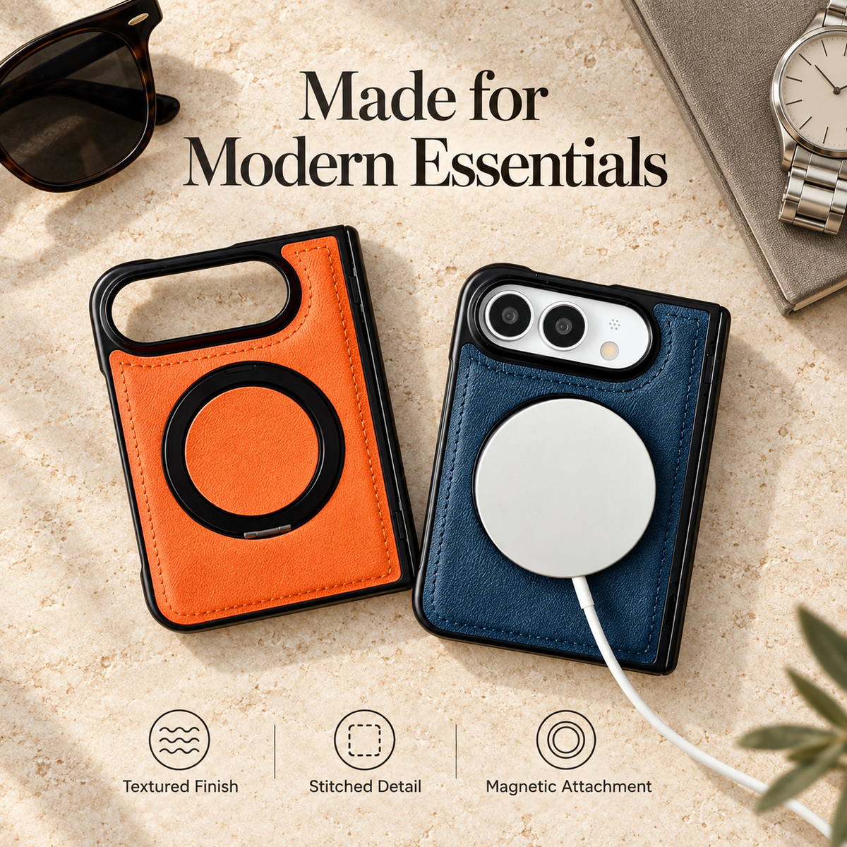 Premium iPhone Case Hinge Protection MagSafe Magnetic Wireless Charging 360 Rotating Ring Holder Shockproof Slim Durable Protective Tough Phone Cover Case