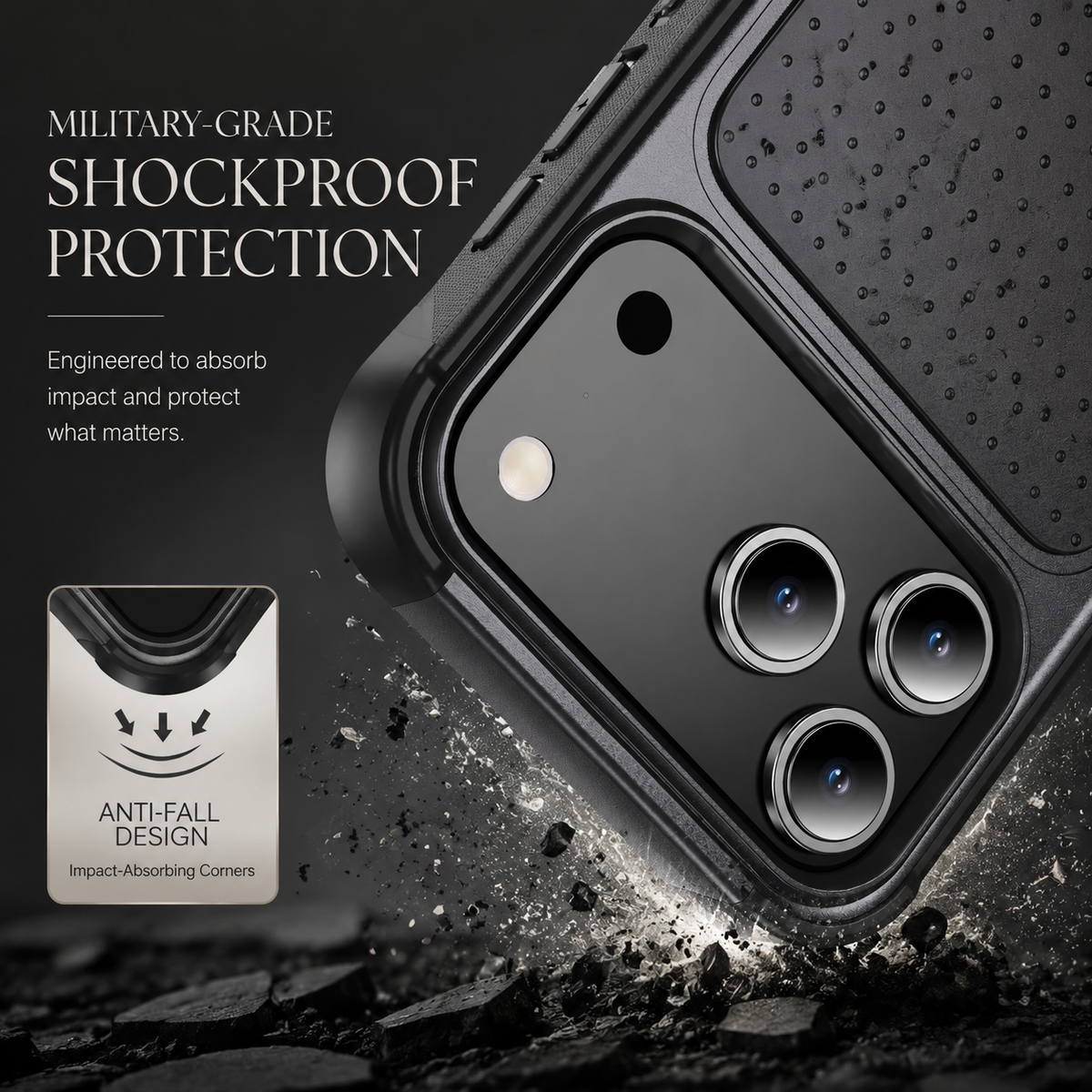 Premium iPhone Case — Hybrid Armor Shockproof Magnetic Wallet Cover with Built-In Stand, Non-Slip Grip, Rugged Protective Design and Card Storage