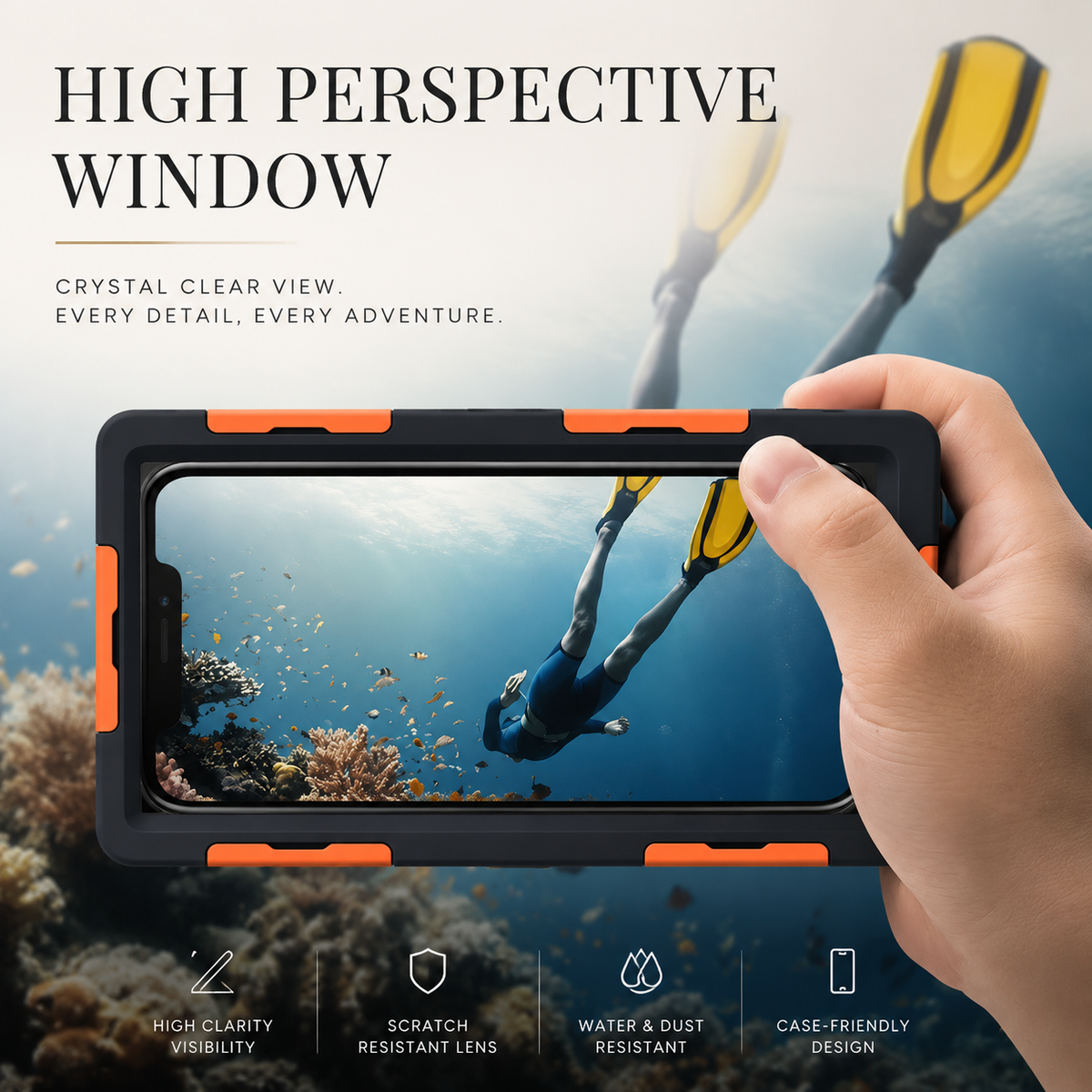 Premium iPhone Case IP68 Waterproof Full Body Shockproof Cover Anti-Scratch Sealed 15m Underwater Protection Secure Lanyard PC TPU Durable Gear Design