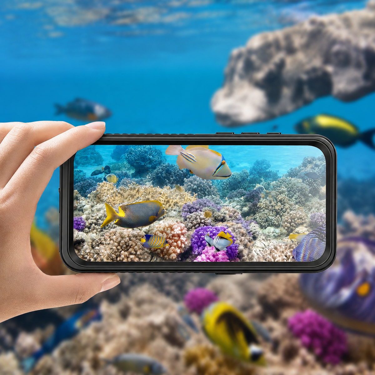Premium iPhone Case IP68 Waterproof Magnetic Full Body Screen Protector Shockproof Dustproof MagSafe Compatible Non Slip Rugged Protective Cover Secure