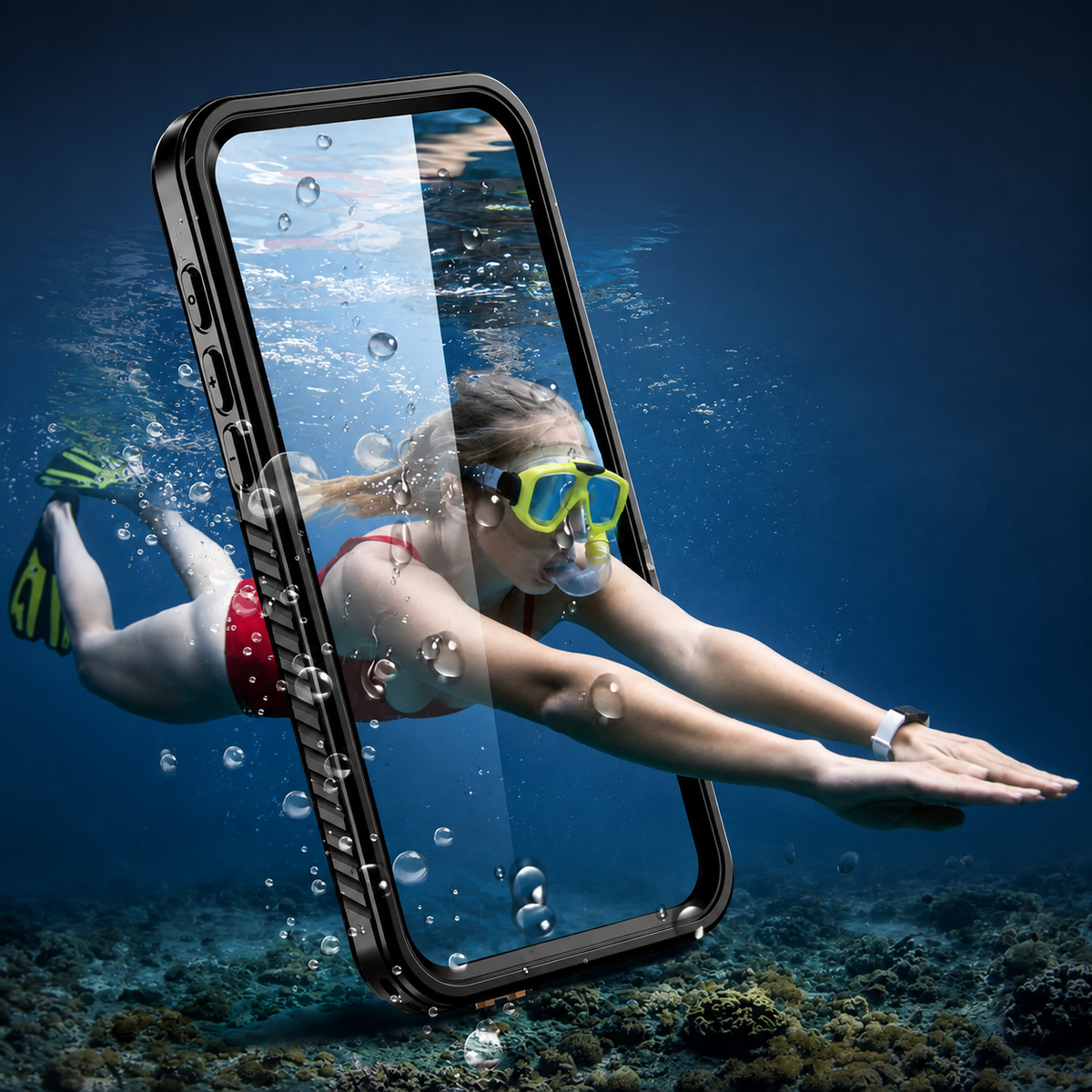 Premium iPhone Case IP68 Waterproof Magnetic Full Body Screen Protector Shockproof Dustproof MagSafe Compatible Non Slip Rugged Protective Cover Secure