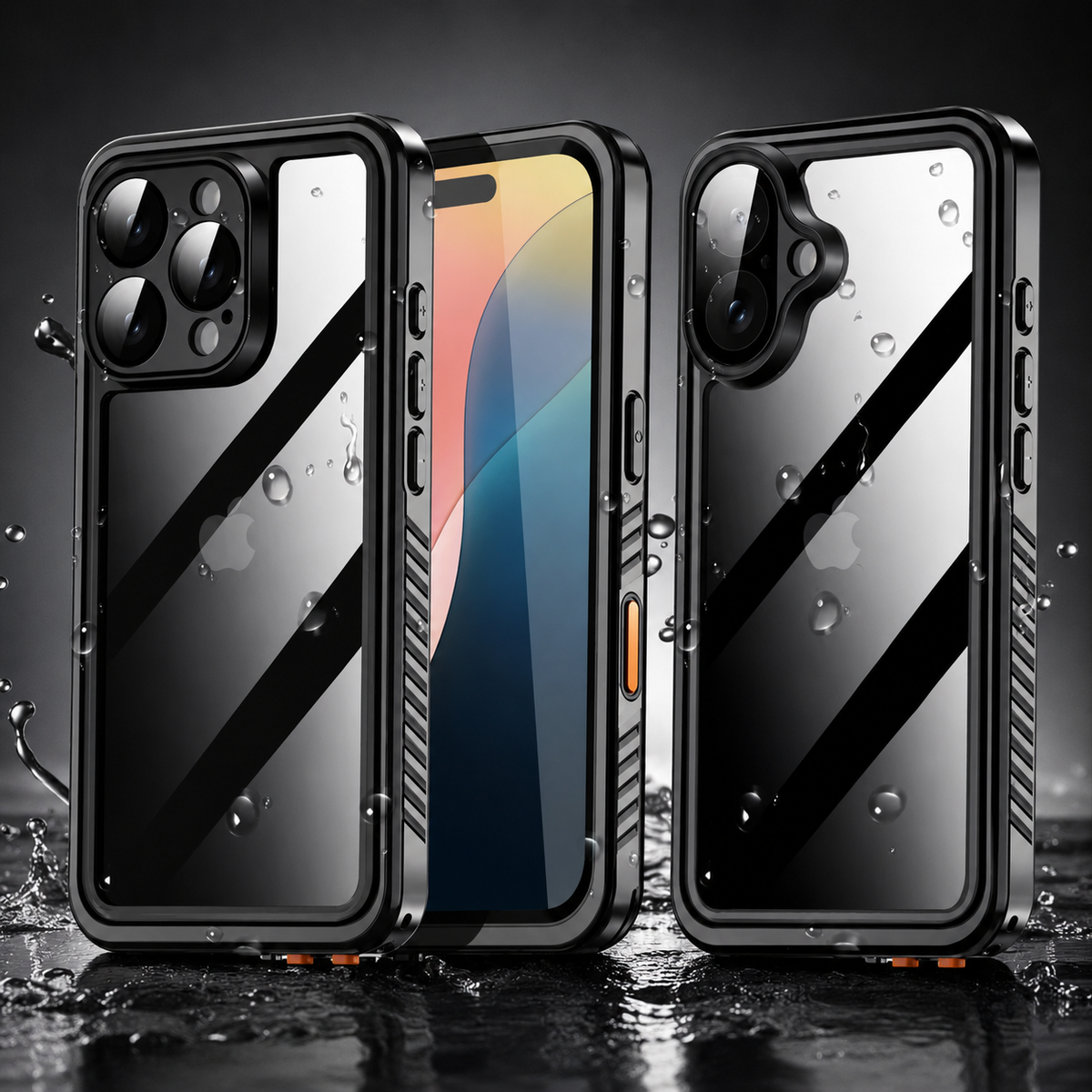 Premium iPhone Case IP68 Waterproof Magnetic Full Body Screen Protector Shockproof Dustproof MagSafe Compatible Non Slip Rugged Protective Cover Secure
