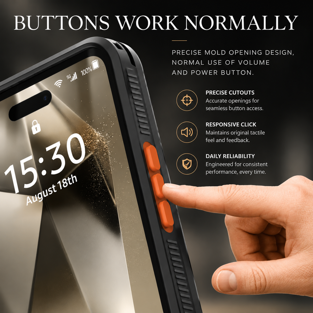 Premium iPhone Case IP68 Waterproof Shockproof Full Body Sealed Cover Dustproof Outdoor Underwater Protective Case Anti-Slip Rugged Design