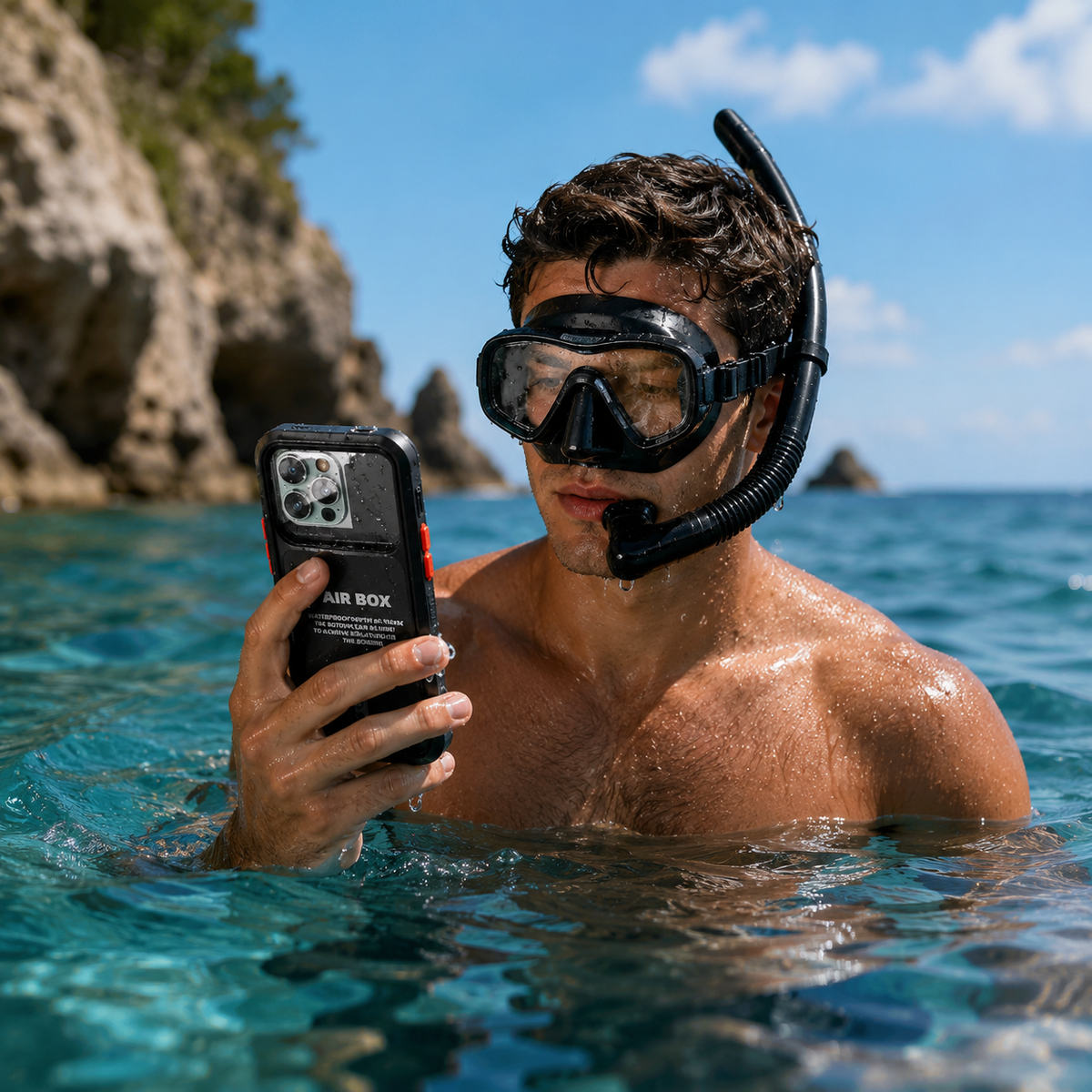 Premium iPhone Case IP68 Waterproof Shockproof Full Body Sealed Cover Dustproof Outdoor Underwater Protective Case Anti-Slip Rugged Design