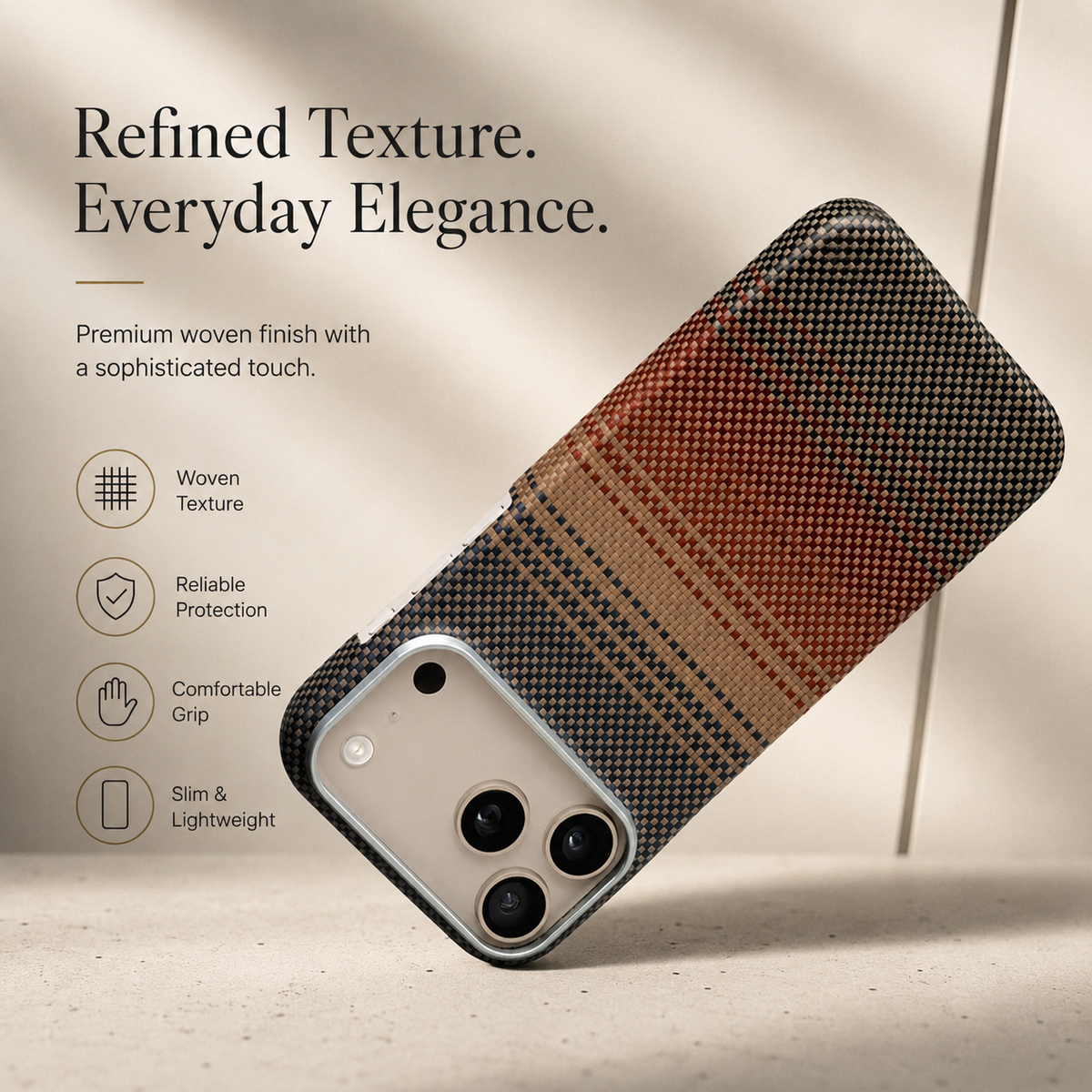 Premium iPhone Case Kevlar Aramid Carbon Fiber MagSafe Compatible Ultra Thin Shockproof Anti Scratch Matte Full Coverage Raised Lens Screen Guards Slim