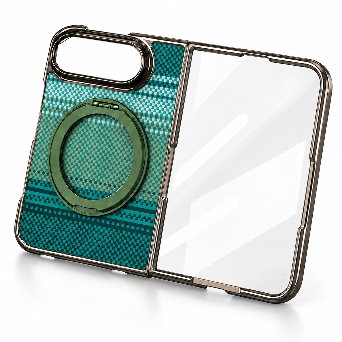 Premium iPhone Case Kevlar Magnetic Holder 360 Rotating Stand Foldable Cover MagSafe Business Shockproof Slim Durable Protective Phone Cover Shell Case