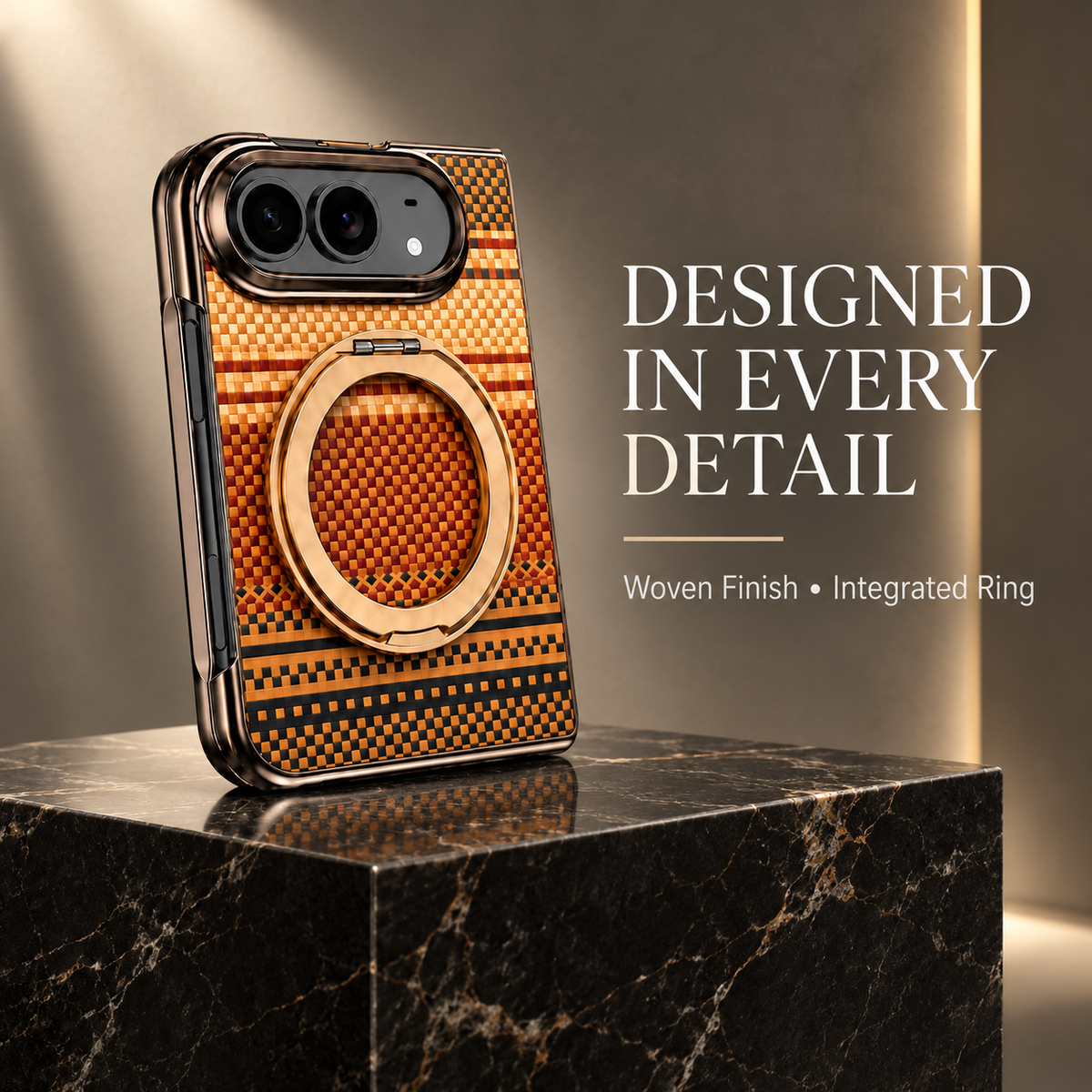 Premium iPhone Case Kevlar Magnetic Holder 360 Rotating Stand MagSafe Foldable Stand Cover Business Shockproof Slim Non Slip Durable Protective Phone Shell Case