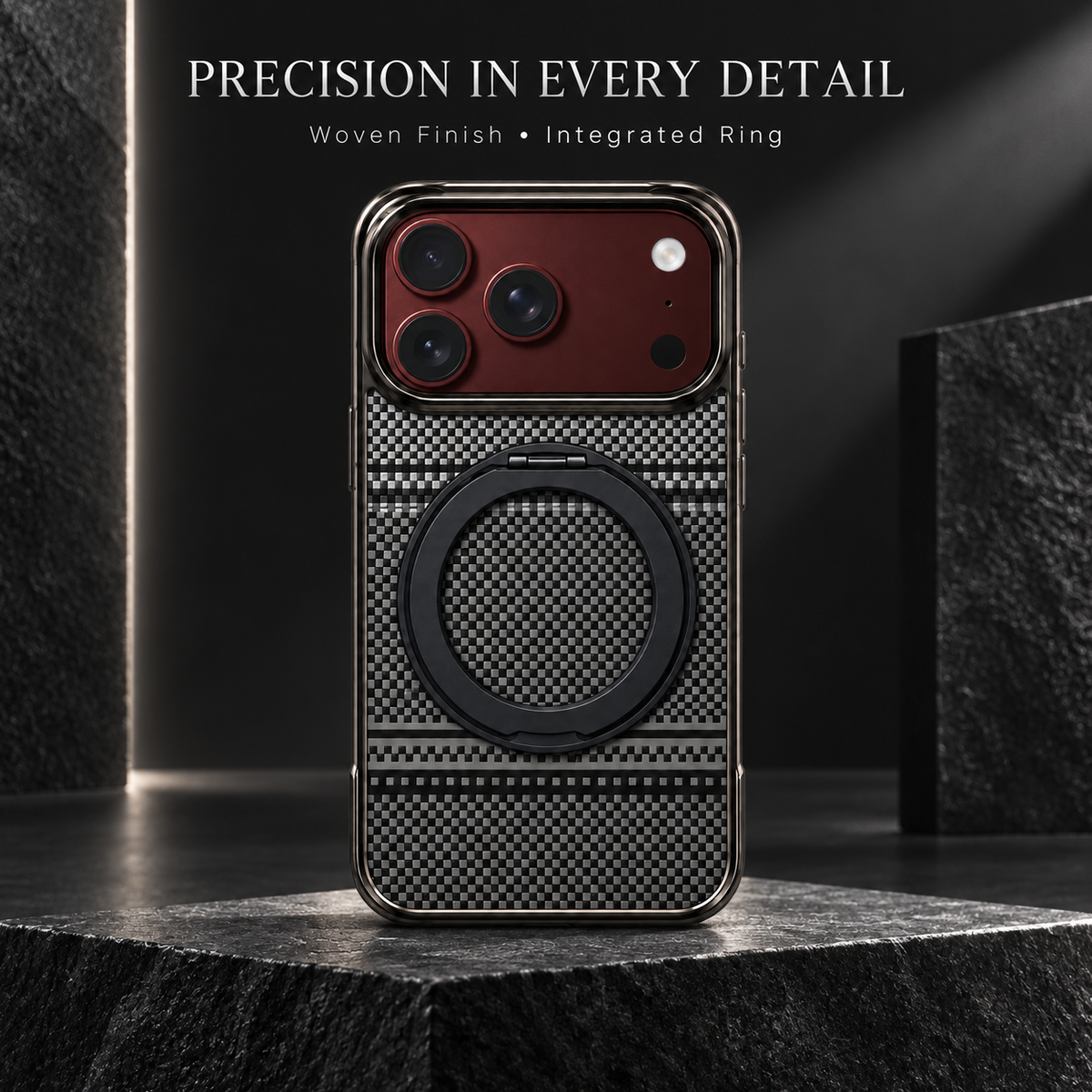 Premium iPhone Case Kevlar Magnetic Holder 360 Rotating Stand MagSafe Foldable Stand Cover Business Shockproof Slim Non Slip Durable Protective Phone Shell Case