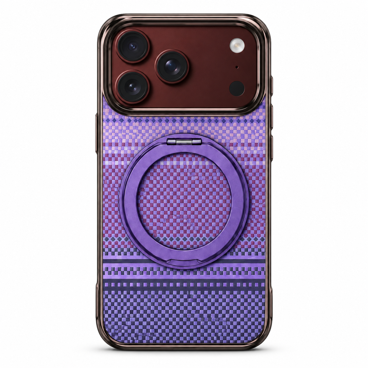 Premium iPhone Case Kevlar Magnetic Holder 360 Rotating Stand MagSafe Foldable Stand Cover Business Shockproof Slim Non Slip Durable Protective Phone Shell Case