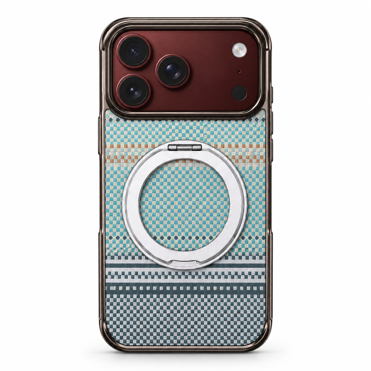 Premium iPhone Case Kevlar Magnetic Holder 360 Rotating Stand MagSafe Foldable Stand Cover Business Shockproof Slim Non Slip Durable Protective Phone Shell Case