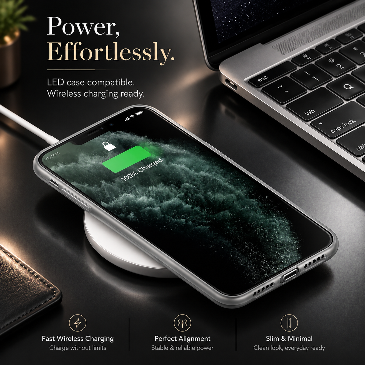 Premium iPhone Case LED Luminous Sound Reactive Tempered Glass Camera Protection Shockproof Protective Cover Slim Full Coverage Decorative Design Look