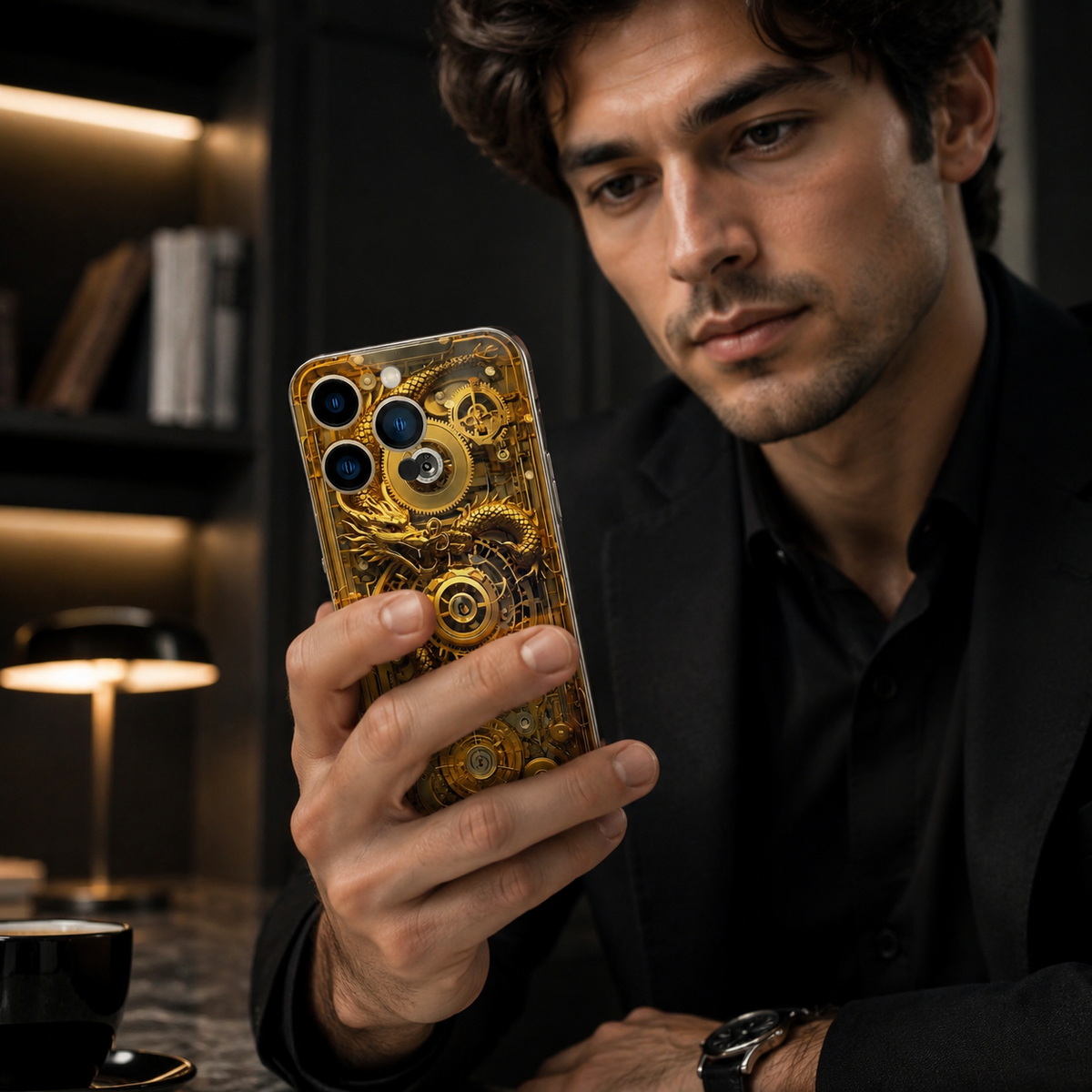 Premium iPhone Case LED Luminous Sound Reactive Tempered Glass Camera Protection Shockproof Protective Cover Slim Full Coverage Decorative Design Look