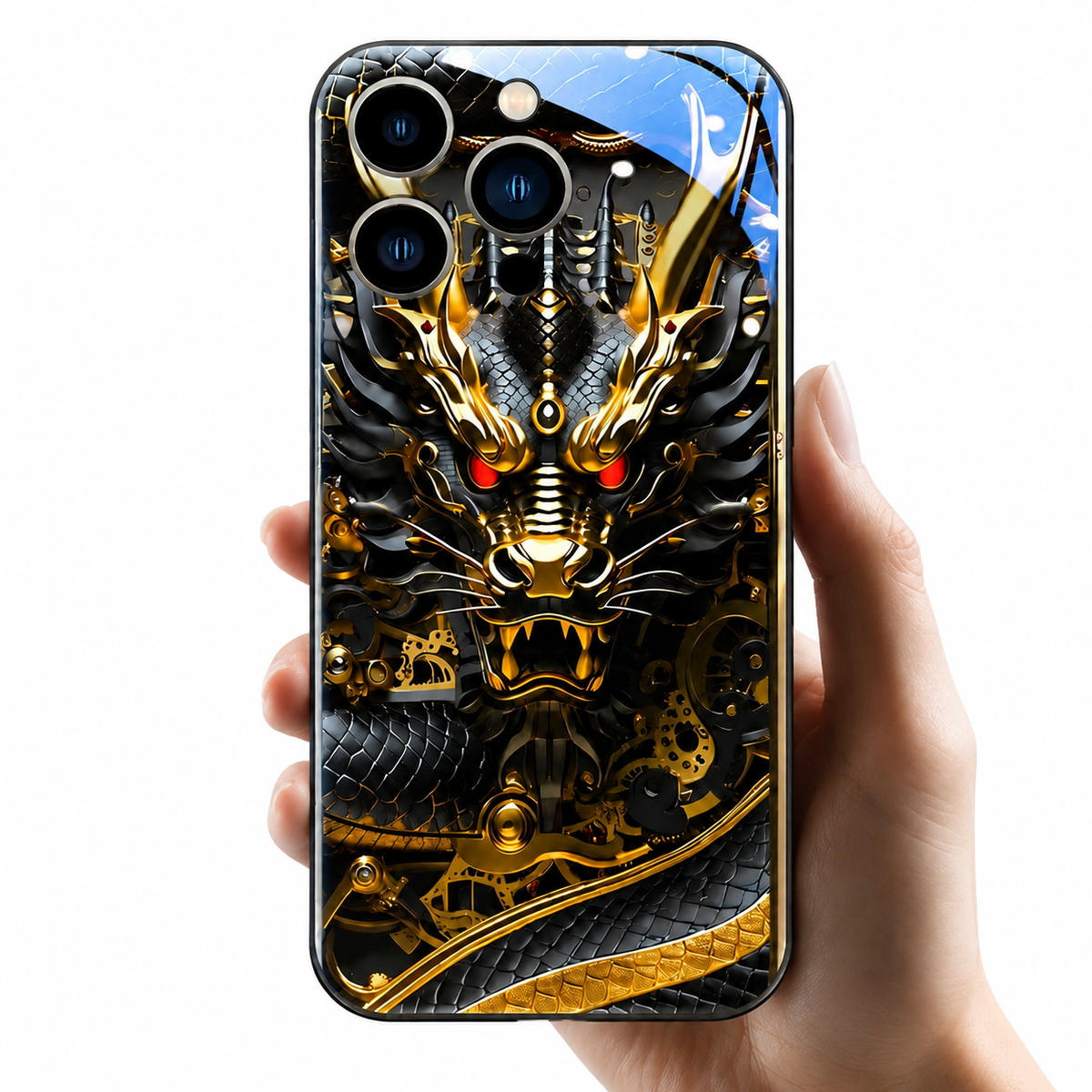 Premium iPhone Case LED Luminous Sound Reactive Tempered Glass Camera Protection Shockproof Protective Cover Slim Full Coverage Decorative Design Look