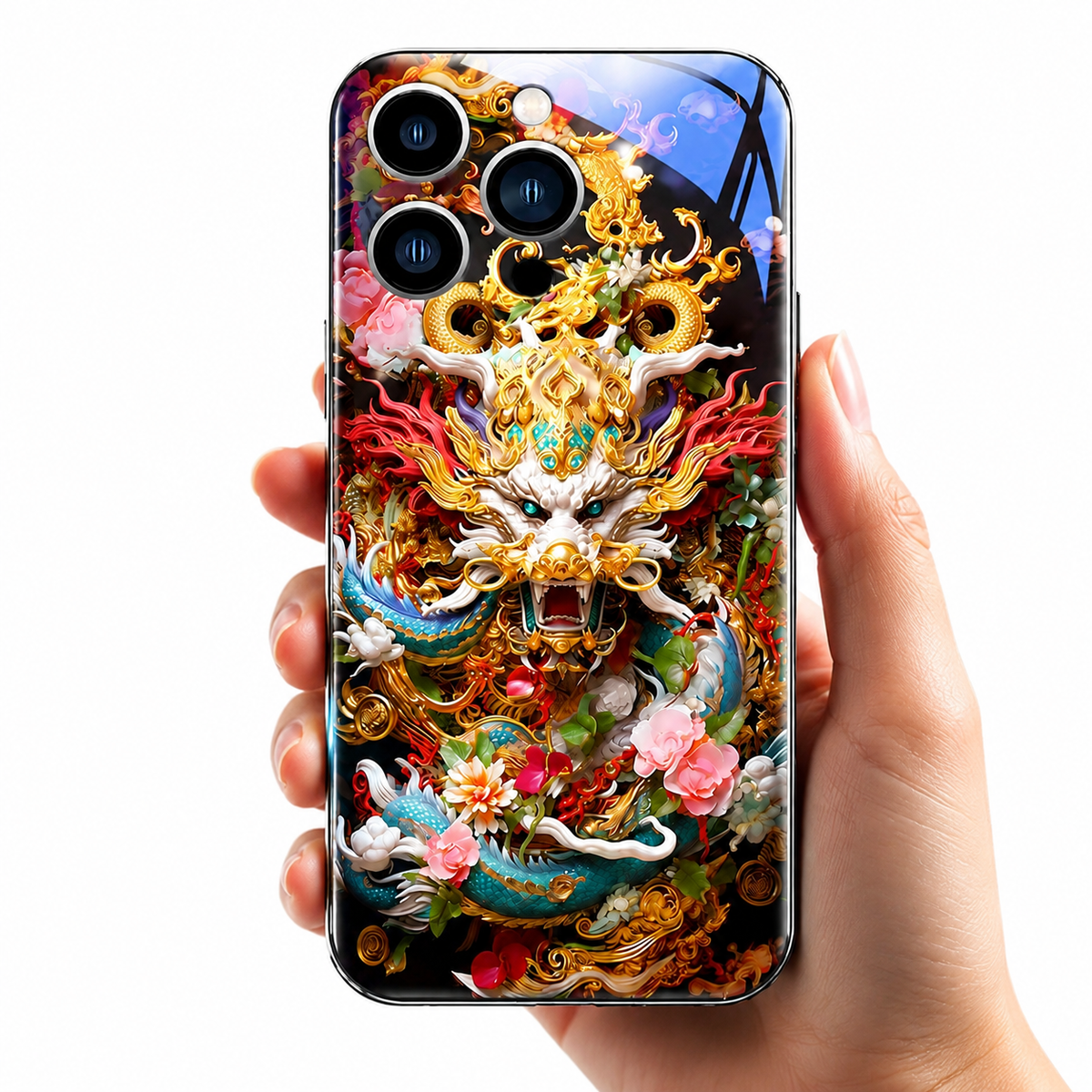Premium iPhone Case LED Luminous Sound Reactive Tempered Glass Camera Protection Shockproof Protective Cover Slim Full Coverage Decorative Design Look