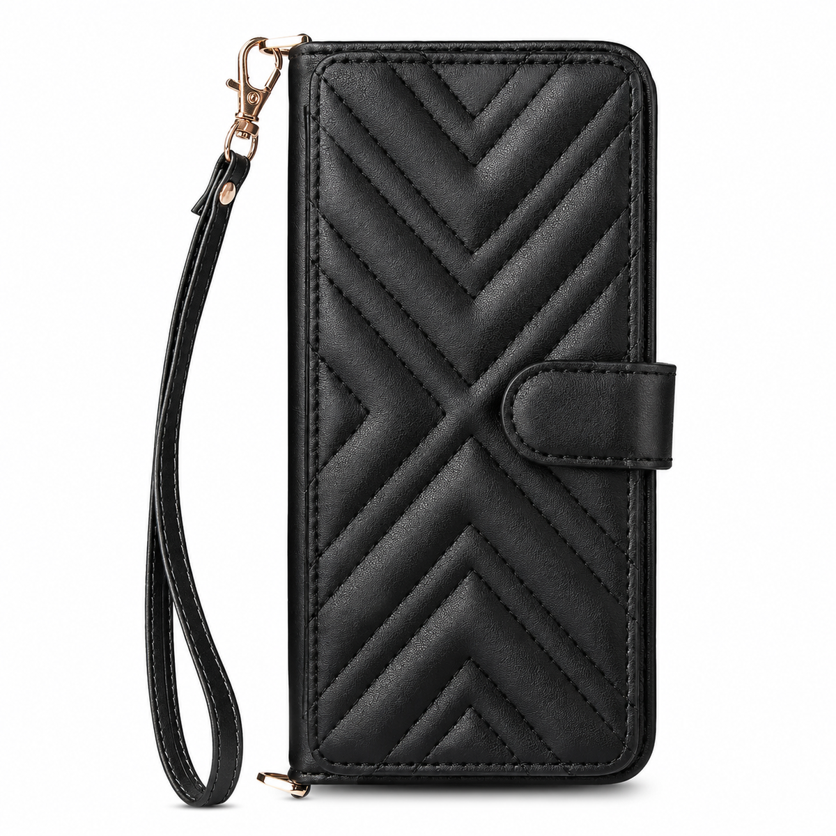 Premium iPhone Case Leather Flip Wallet Card Holder Shockproof Durable Cover Magnetic Closure Full Body Protection Slim Stand Design Scratch Resistant
