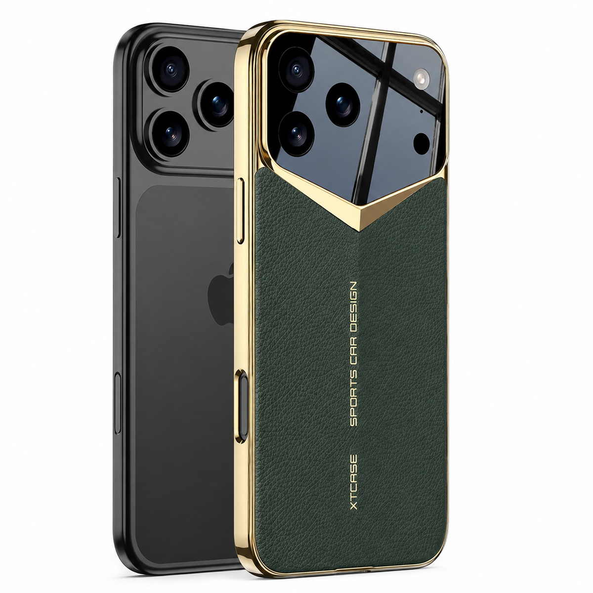Premium iPhone Case Leather Hard Shell Camera Lens Protection Shockproof Anti Scratch Anti Fingerprint Non Slip Electroplated Slim Dustproof Protective Cover