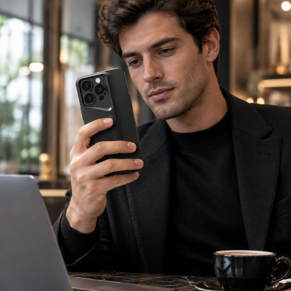 Premium iPhone Case Leather Magnetic Car Mount TPU Cover Shockproof Slim Anti Scratch Non Slip Protective Frame Full Coverage Everyday Protection Case