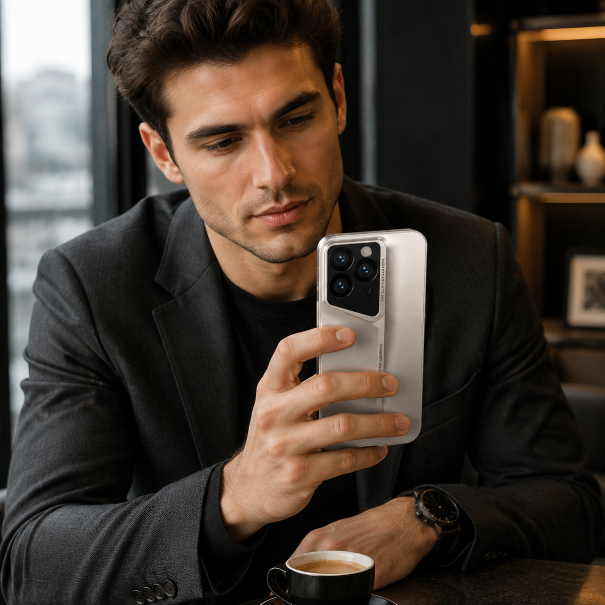 Premium iPhone Case Leather Magnetic Car Mount TPU Cover Shockproof Slim Anti Scratch Non Slip Protective Frame Full Coverage Everyday Protection Case
