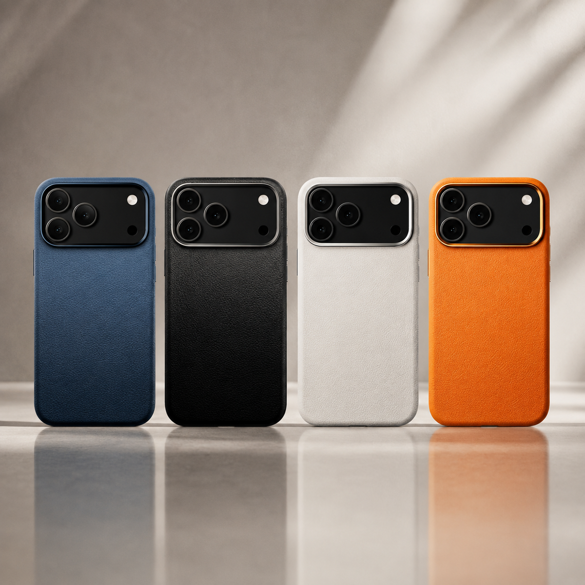 Premium iPhone Case Leather Magnetic Cover MagSafe Compatible Wireless Charging Anti Fingerprint Shockproof Full Protection Camera Access Slim Profile