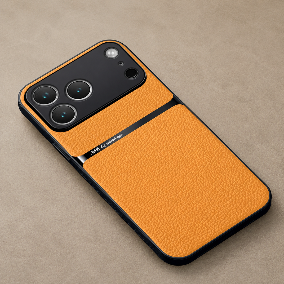 Premium iPhone Case Leather Pattern Shockproof Silicone Protective Cover Soft Non Slip Slim Lightweight Back Protection Reinforced Bumper Modern Armor Design