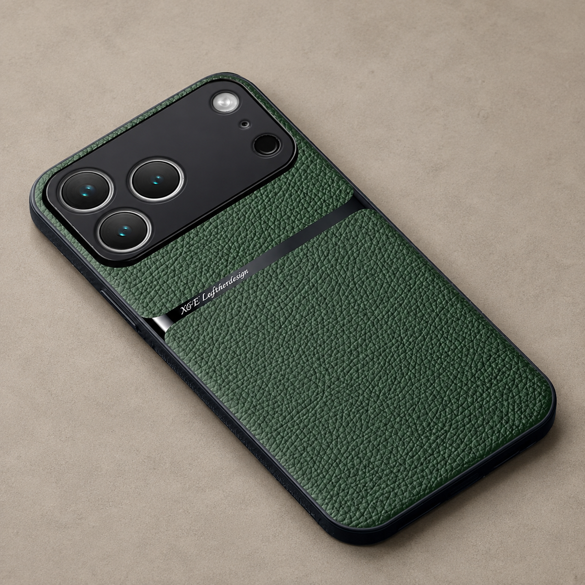 Premium iPhone Case Leather Pattern Shockproof Silicone Protective Cover Soft Non Slip Slim Lightweight Back Protection Reinforced Bumper Modern Armor Design