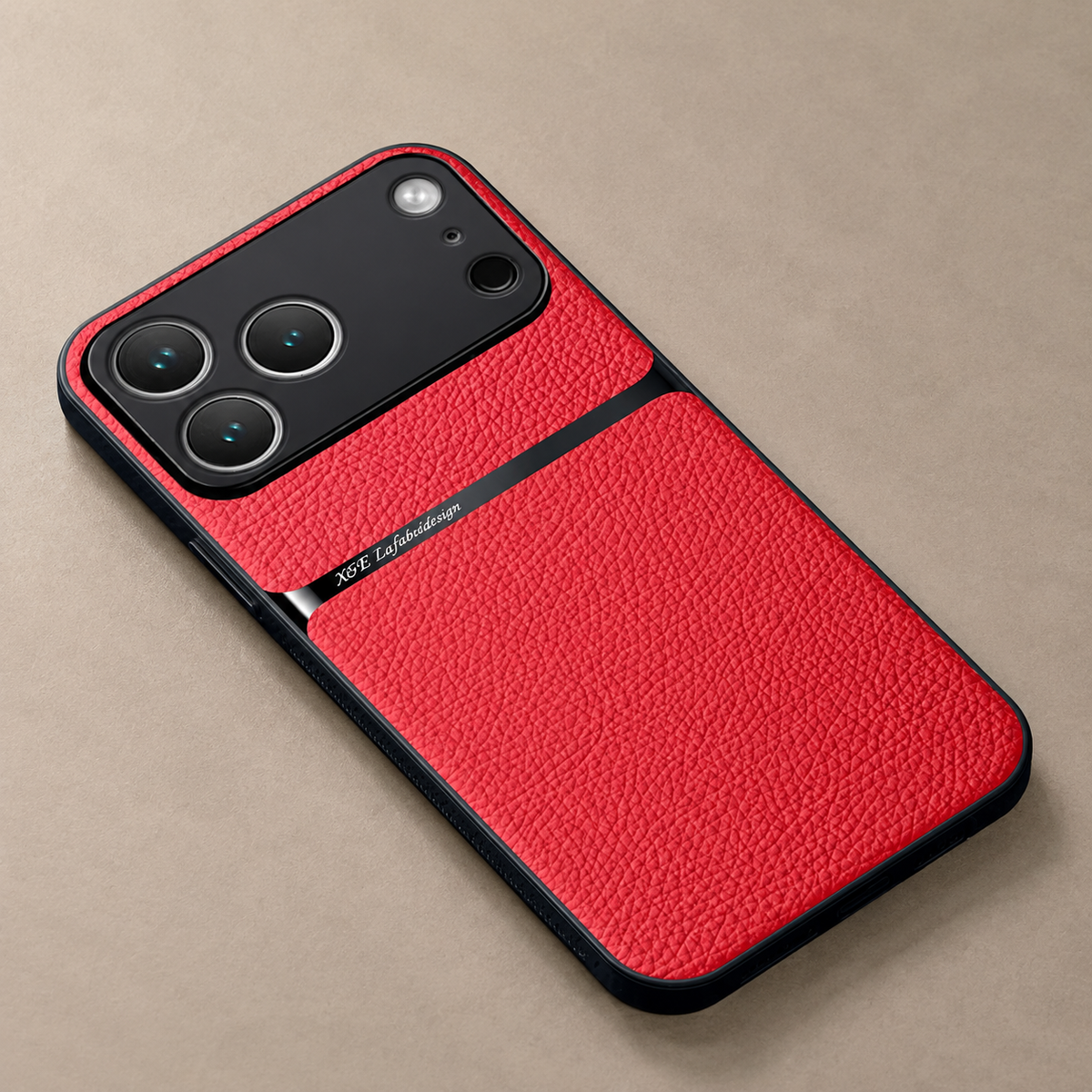 Premium iPhone Case Leather Pattern Shockproof Silicone Protective Cover Soft Non Slip Slim Lightweight Back Protection Reinforced Bumper Modern Armor Design