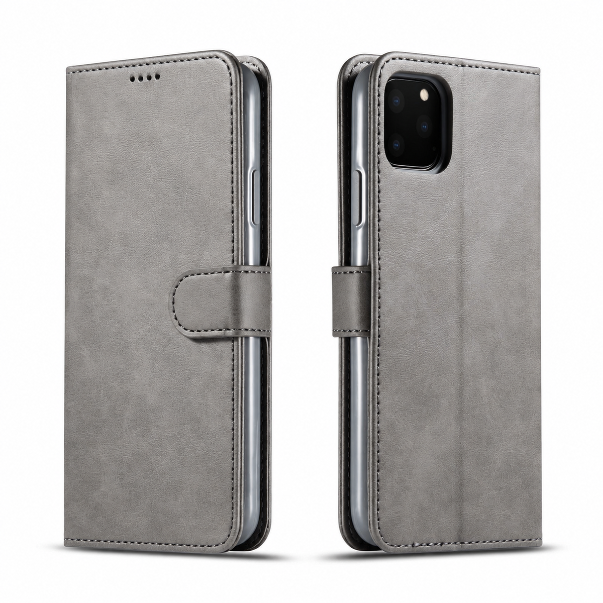 Premium iPhone Case Leather Wallet Flip Cover Card Holder Magnetic Closure Shockproof Full Body Camera Lens Protection Slim Elegant Design