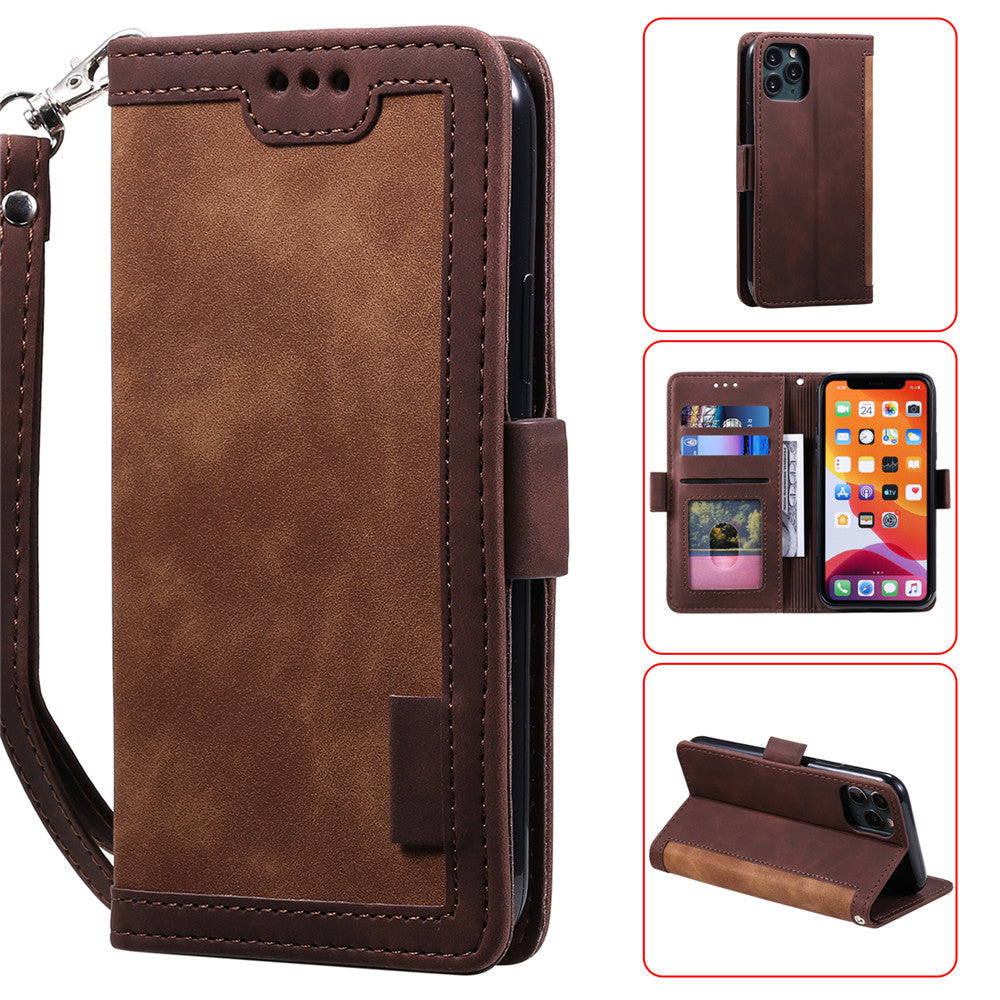 Premium iPhone Case Leather Wallet Flip Cover Card Slots Magnetic Closure Shockproof Full Body Protection Stand Function Slim Elegant Design Daily Use