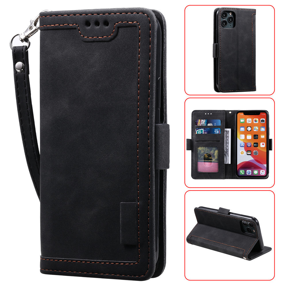 Premium iPhone Case Leather Wallet Flip Cover Card Slots Magnetic Closure Shockproof Full Body Protection Stand Function Slim Elegant Design Daily Use