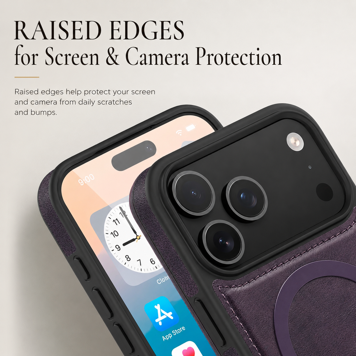 Premium iPhone Case Leather Wallet Flip Magnetic Card Holder Wireless Charging Retro Business Full Coverage Anti Scratch Slim Protective Cover